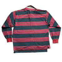 Coca Cola Vintage 90’s Striped Polo Long Sleeve Shirt (M)