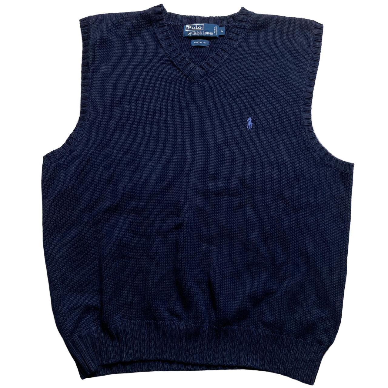 Polo Ralph Lauren Navy and Blue Vest Body Warmer Jumper (L)