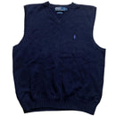 Polo Ralph Lauren Navy and Blue Vest Body Warmer Jumper (L)