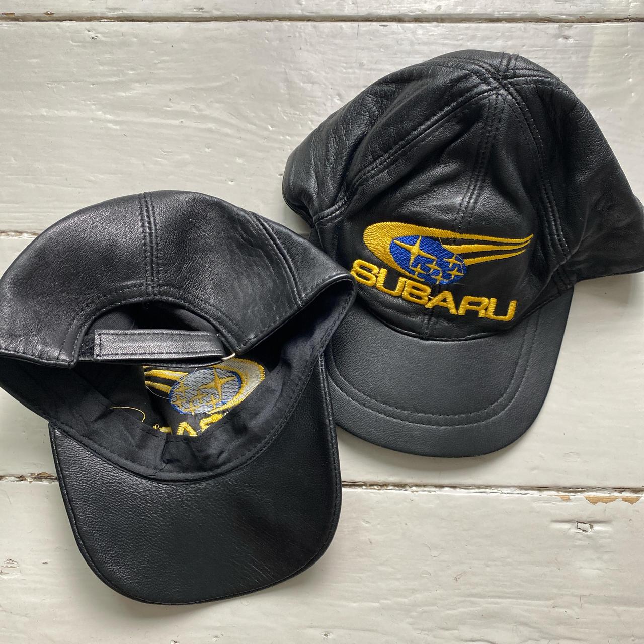 Subaru Vintage Leather Racing Caps