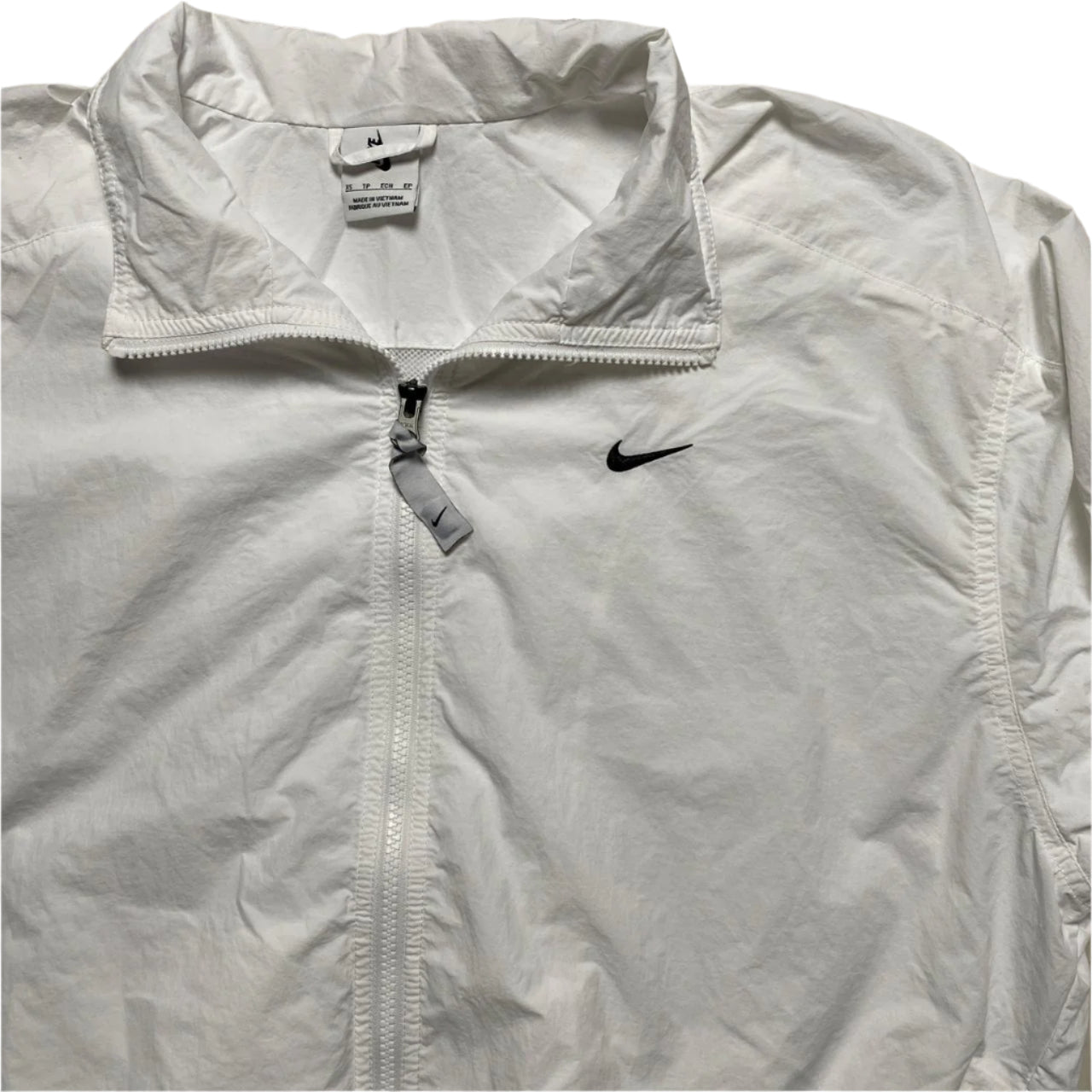 Nike Lab White and Black Swoosh Windbreaker Shell Tracksuit Jacket (XS)