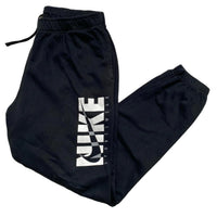 Nike Club Black and White Swoosh Spellout Joggers (L)