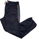 Adidas Baggy Vintage Black and Red Shell Trackpant Bottoms (XL)