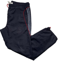 Adidas Baggy Vintage Black and Red Shell Trackpant Bottoms (XL)