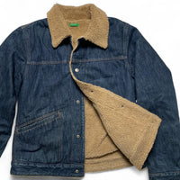 United Colors of Benetton Vintag Sherpa Lining Denim Jacket (M)