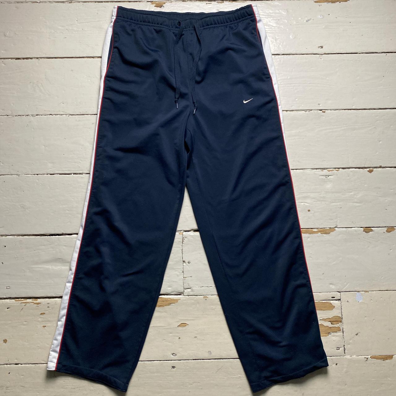 Nike Vintage y2k Small Swoosh Navy Red and White Trackpant Bottoms