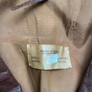 Vintage Brown Leather Spanish Trench Long Coat (S)