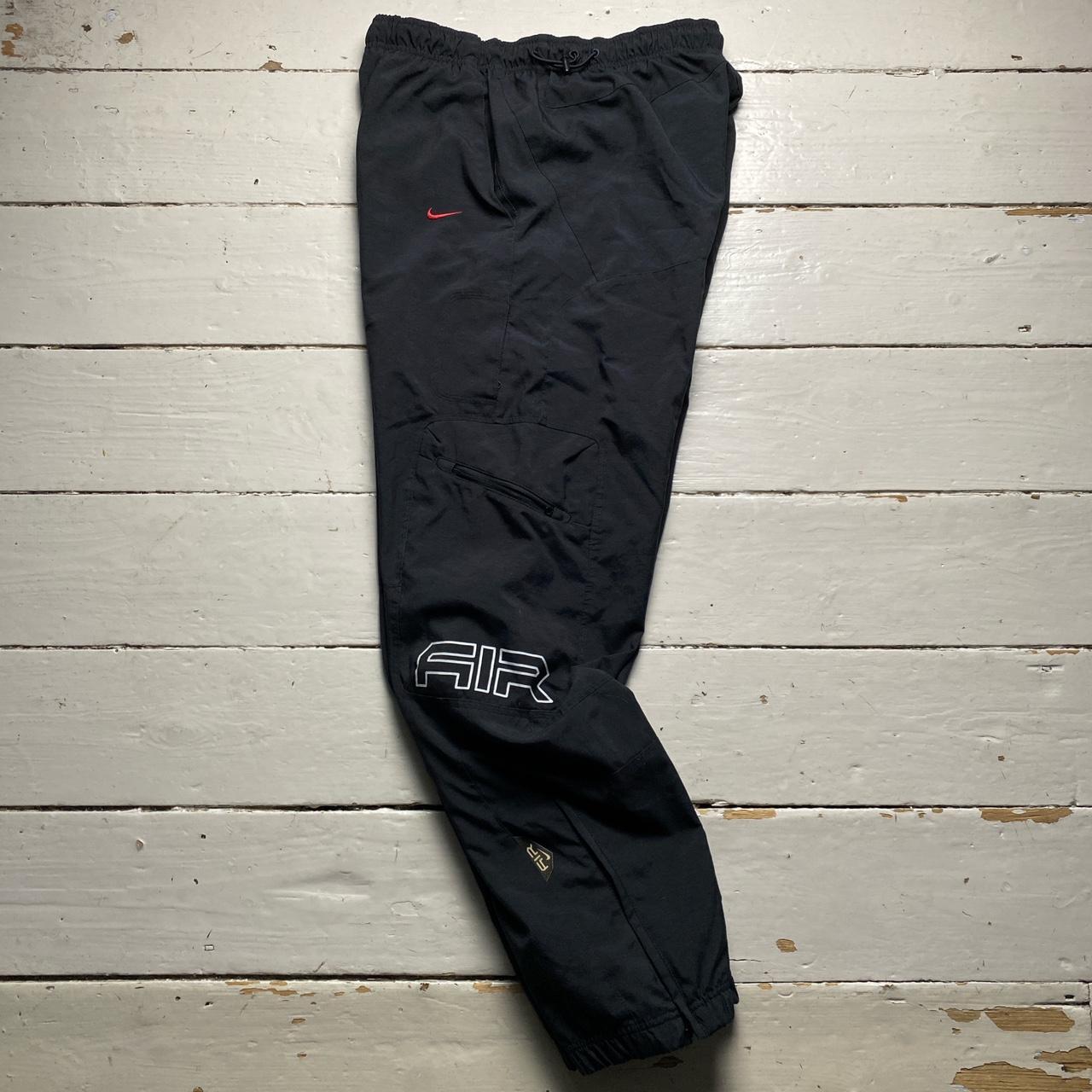 Nike Air Vintage Baggy Black and Red Shell Trackpant Bottoms