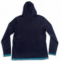 Hugo Boss Navy and Striped Hoodie (XL)