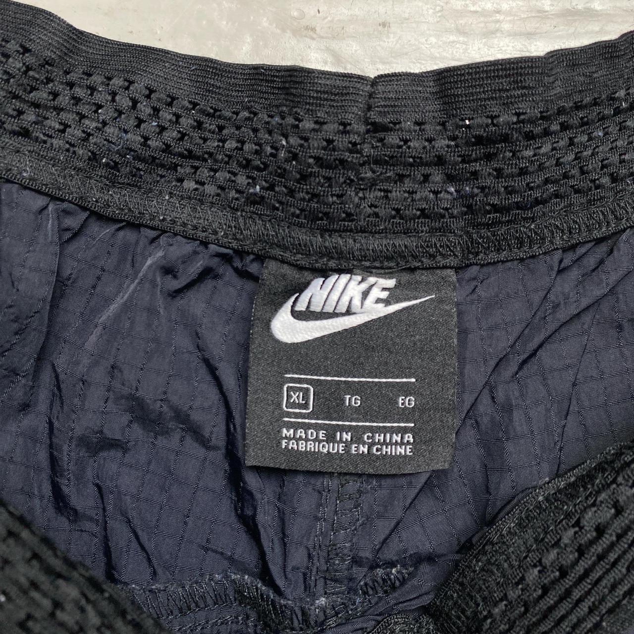 Nike Black and Silver Shell Trackpant Bottoms