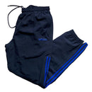 Adidas Navy and Blue Baggy Shell Trackpant Bottoms (L)