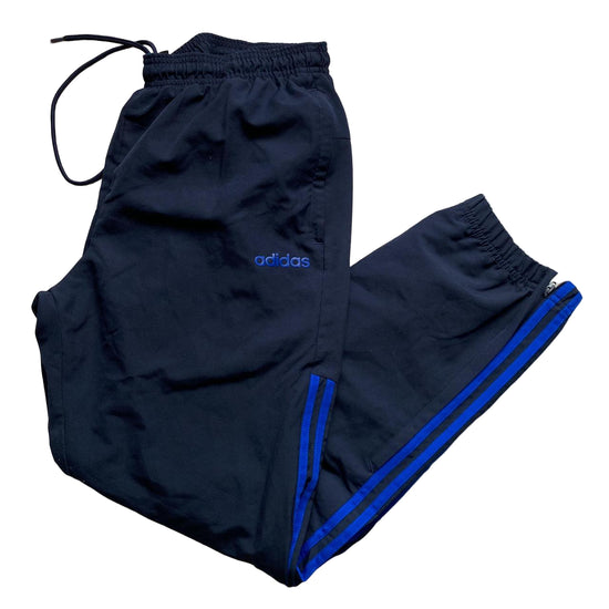 Adidas Navy and Blue Baggy Shell Trackpant Bottoms (L)