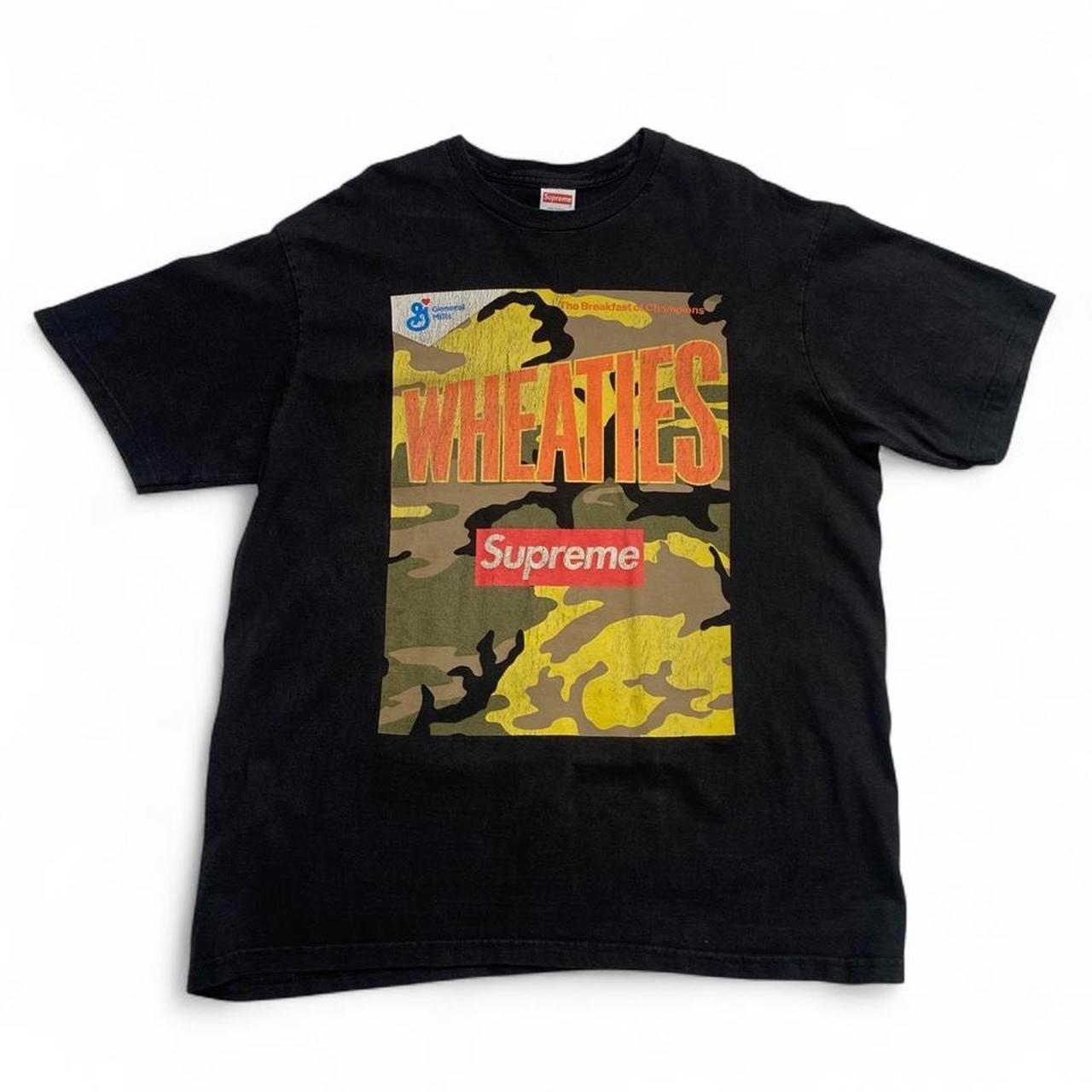 Supreme Wheaties Black Yellow Camouflage T Shirt (L)