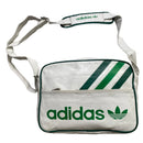 Adidas Originals White and Green Messenger Leather Bag