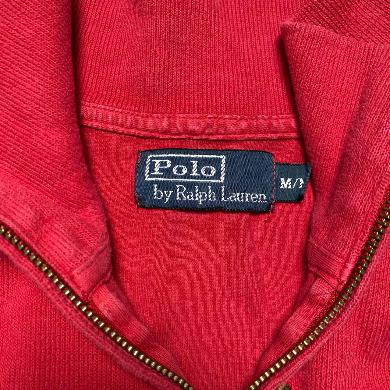 Polo Ralph Lauren Red and Navy Pony Quarter Zip Jumper