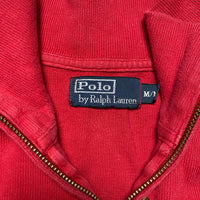 Polo Ralph Lauren Red and Navy Pony Quarter Zip Jumper (M)