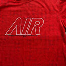 Nike Air Vintage Red and White Jersey T Shirt (L)