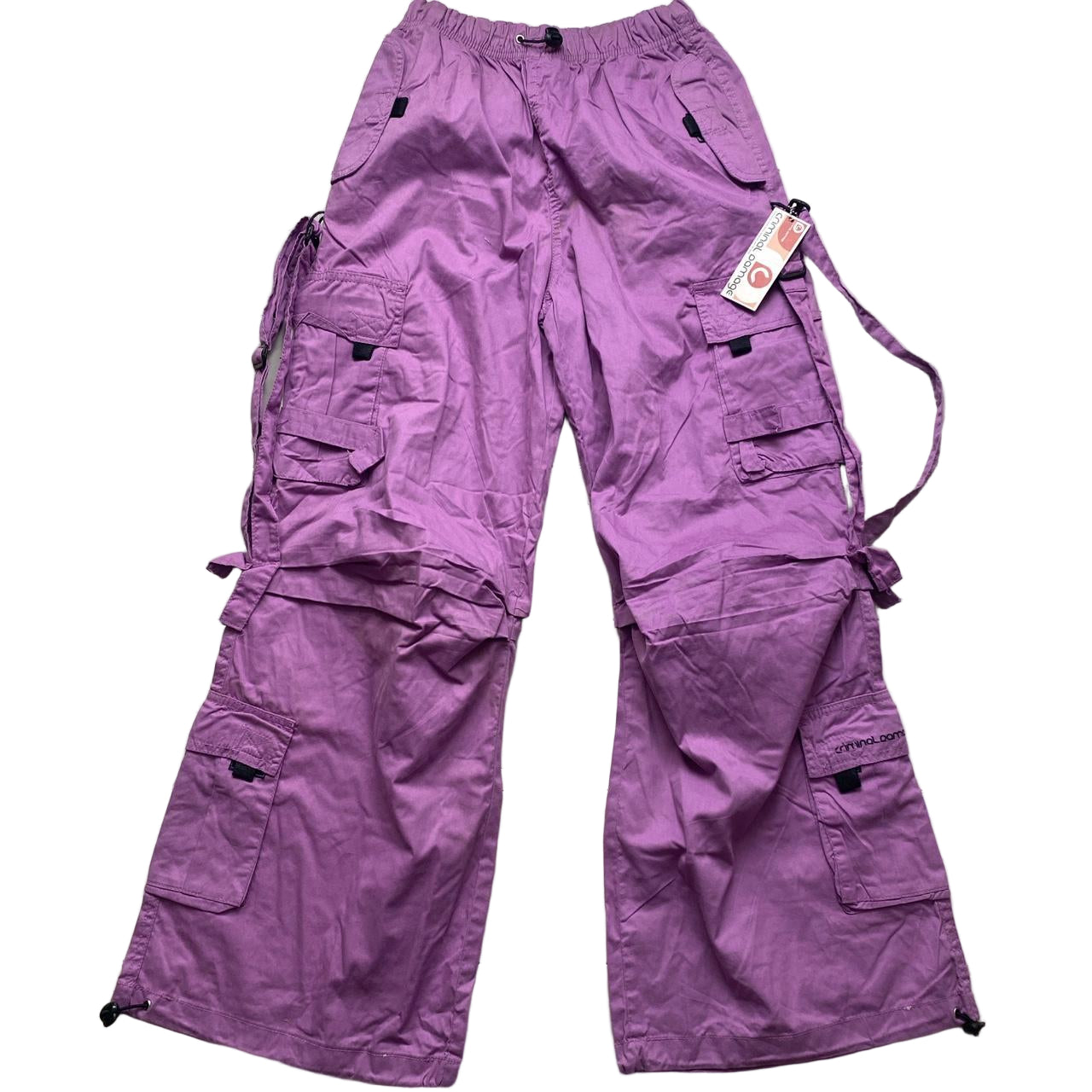 Criminal Damage Carnaby Purple Baggy Cargo Trousers (S/L/XL)