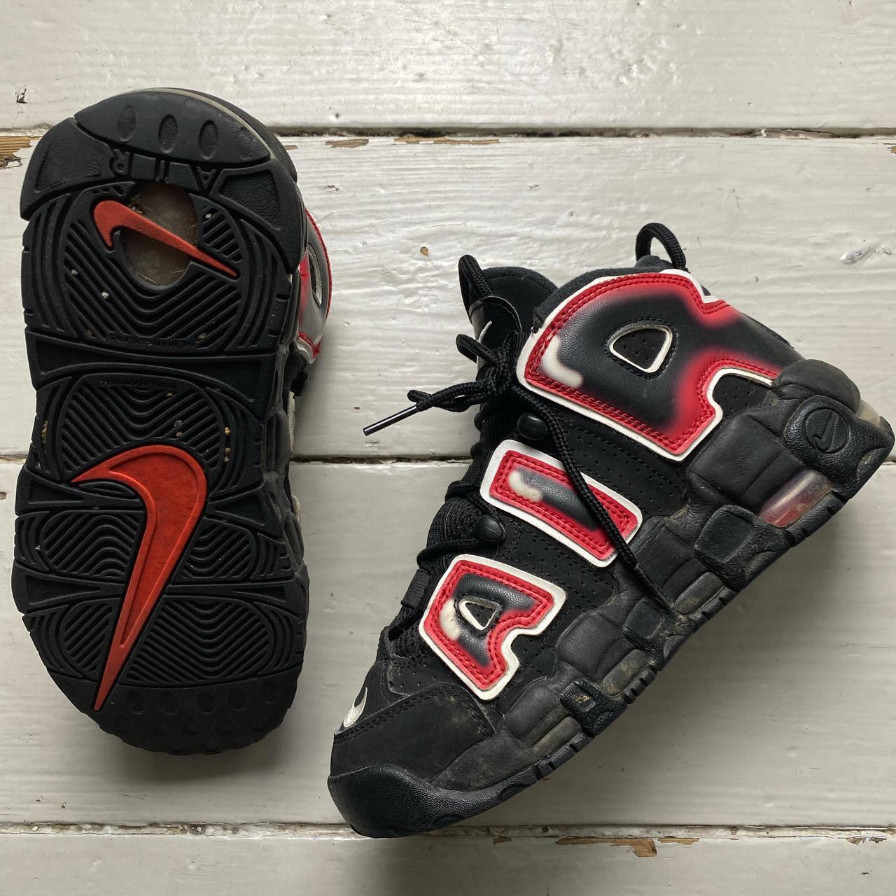 Nike Uptempo More Air Black Red and White