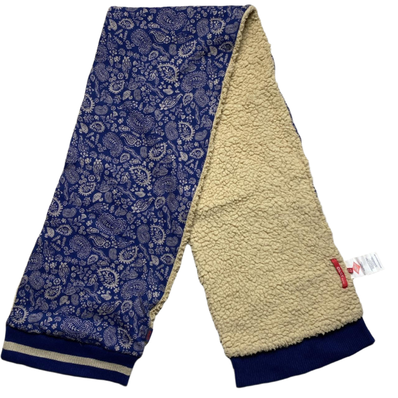 Olily Sherpa Blue and Cream Scarf