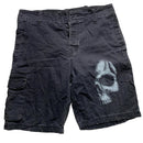 Spiral Vintage Baggy Skull Cargo Jort Shorts (L)