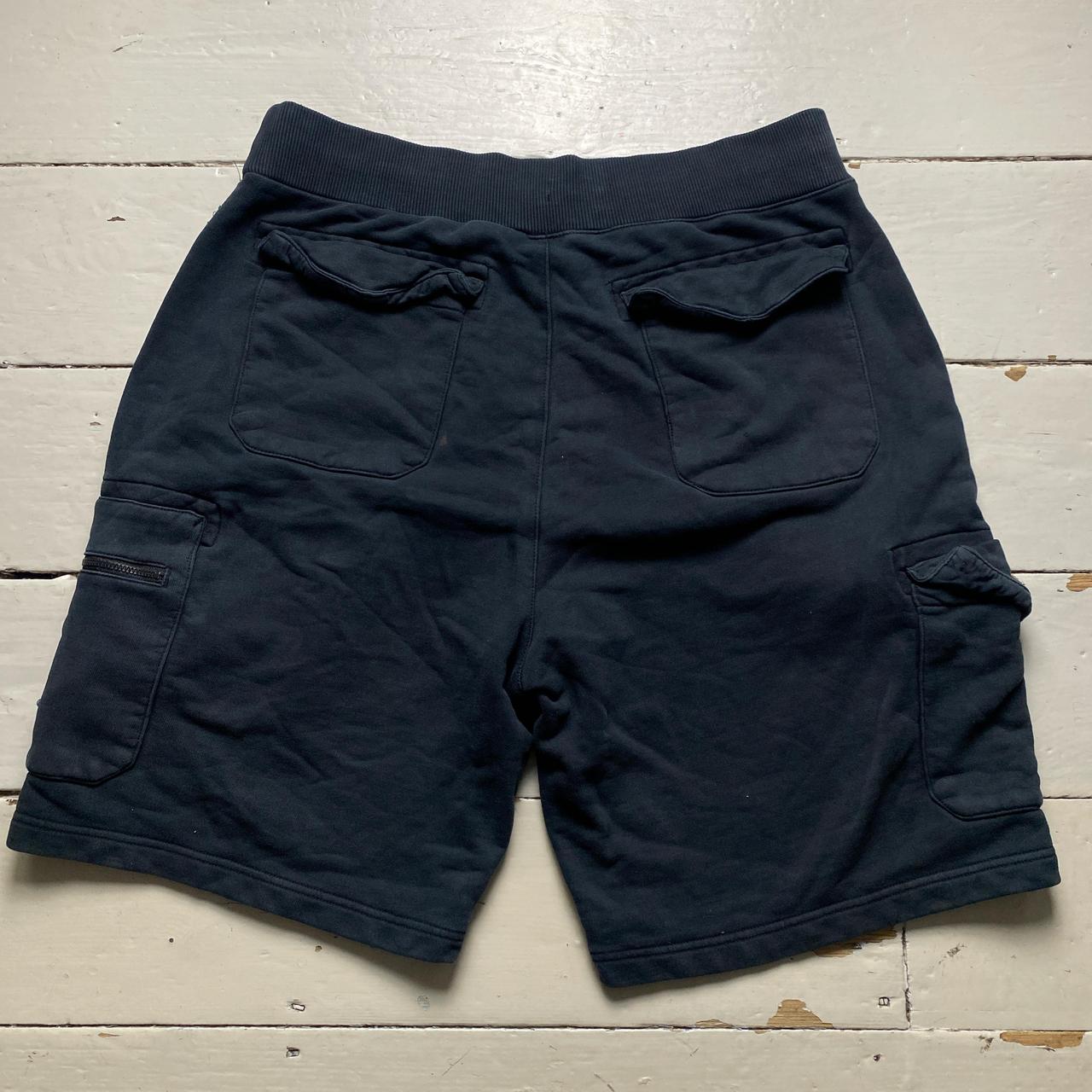 Nike Baggy Cargo Jogger Shorts Navy and White Swoosh