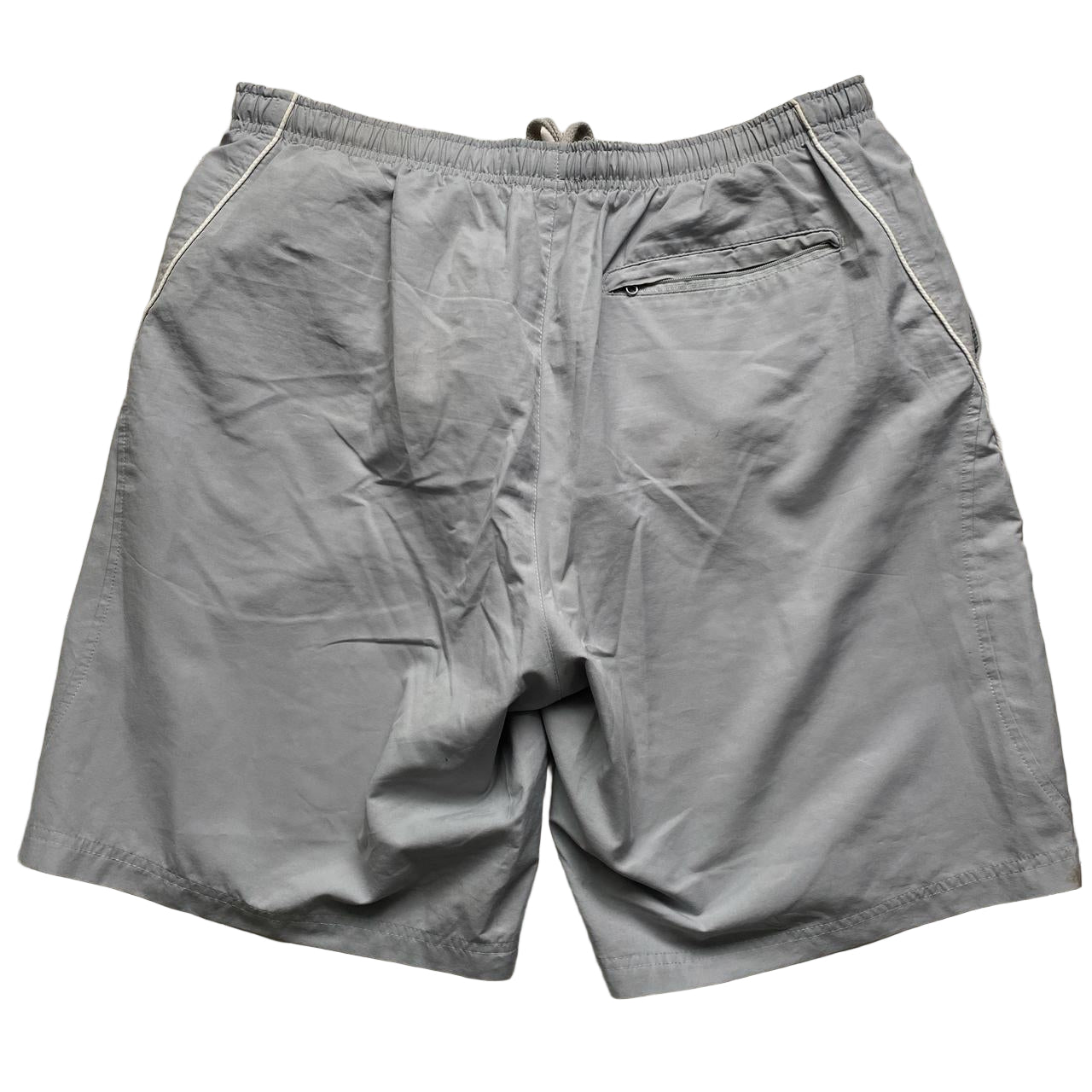 Nike Swoosh Silver Grey and White Shell Trackpant Shorts (XL)