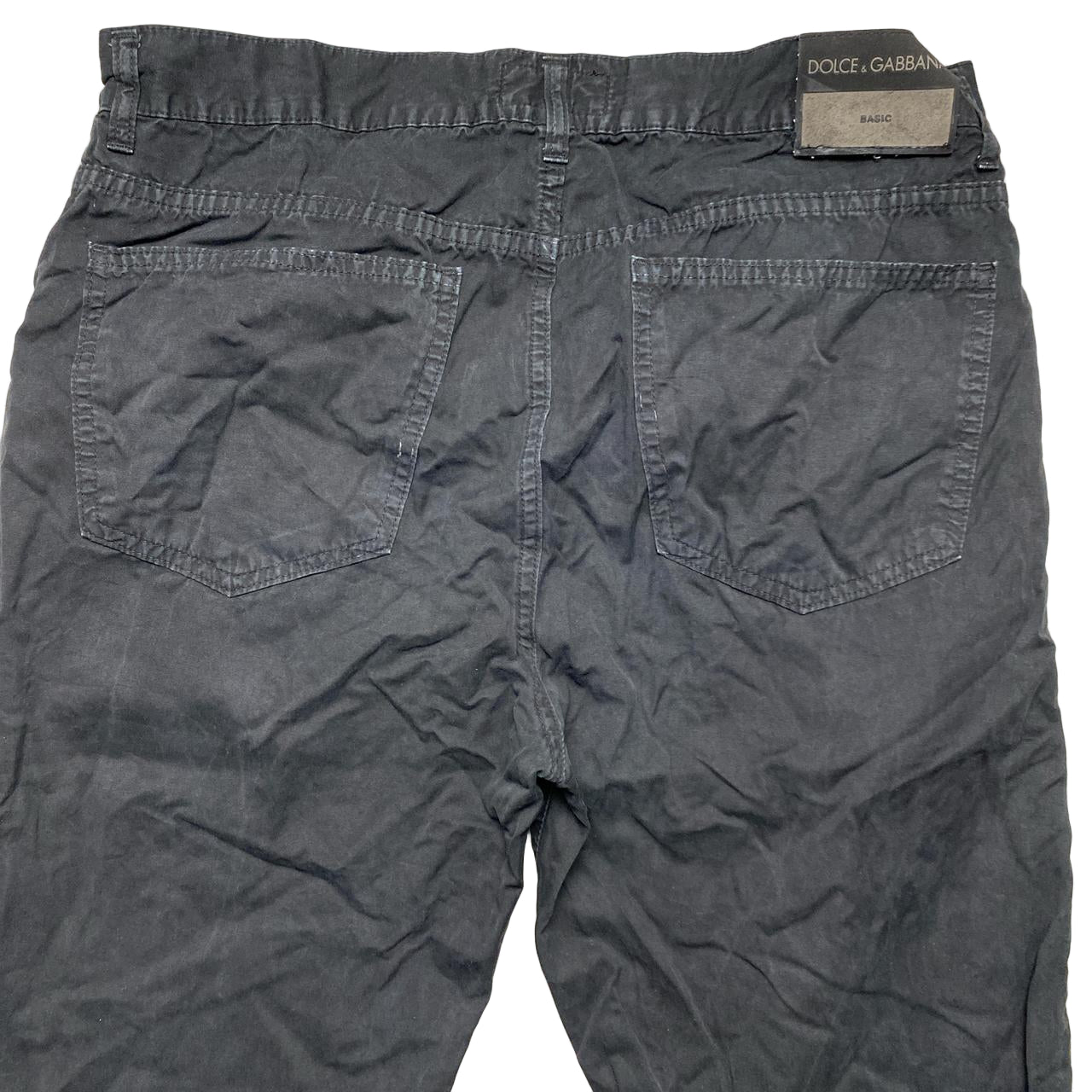 Dolce and Gabbana Vintage Basic Black Trousers Jeans (36W)