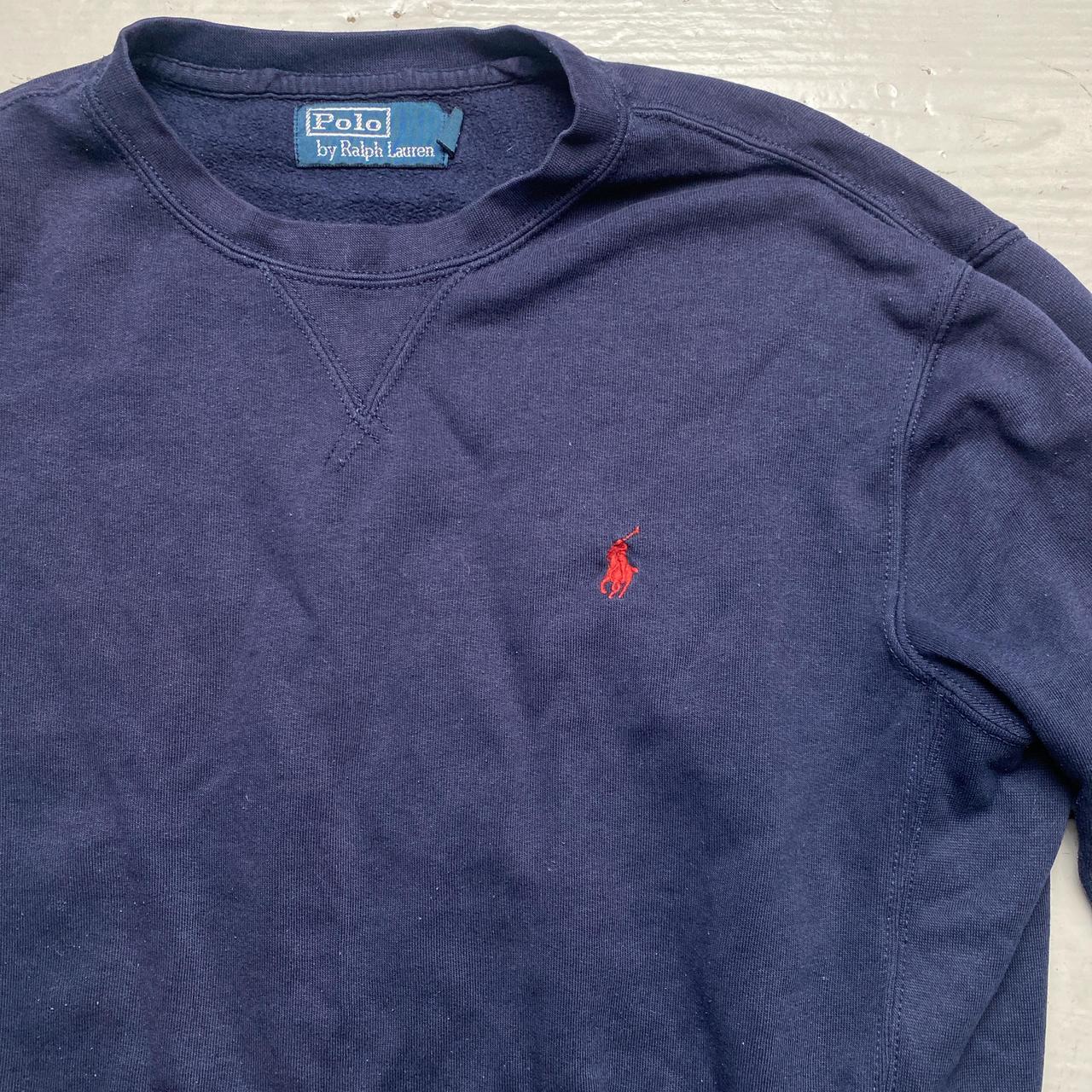 Ralph Lauren Polo Navy and Red Pony Crewneck Jumper