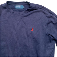 Ralph Lauren Polo Navy and Red Pony Crewneck Jumper (S)