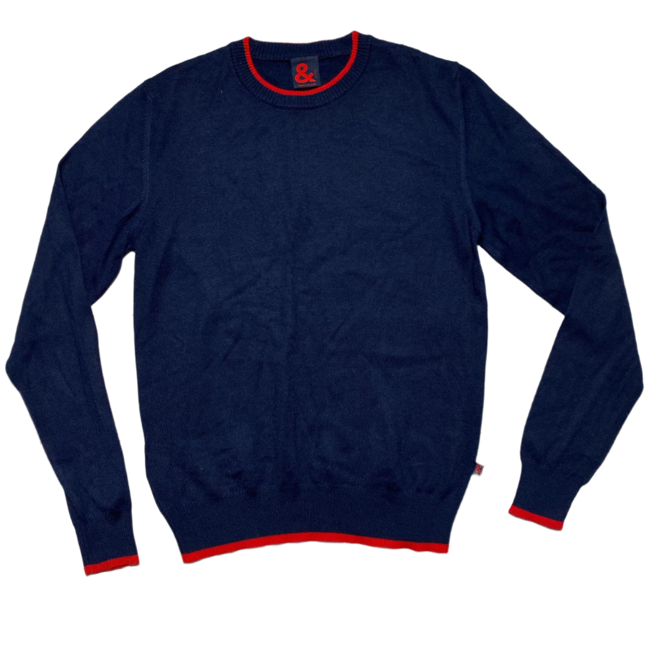 Dolce and Gabbana Navy and Red Crewneck Jumper (S)