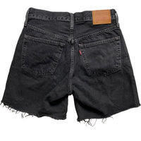 Levis 501 Womens Cut Down Shorts Black Charcoal (25W)