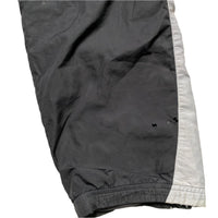 Nike Vintage y2k Grey White and Red Swoosh Shell Trackpant Bottoms (S)