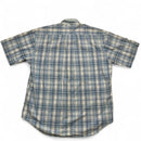 Tommy Hilfiger Blue and White Plaid Short Sleeve Shirt (XL)