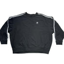 Adidas Originals Cropped Black and White Stripe Jumper (UK 12)