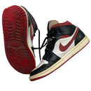 Nike Jordan 1 Mid Black Red and White (UK 9.5)