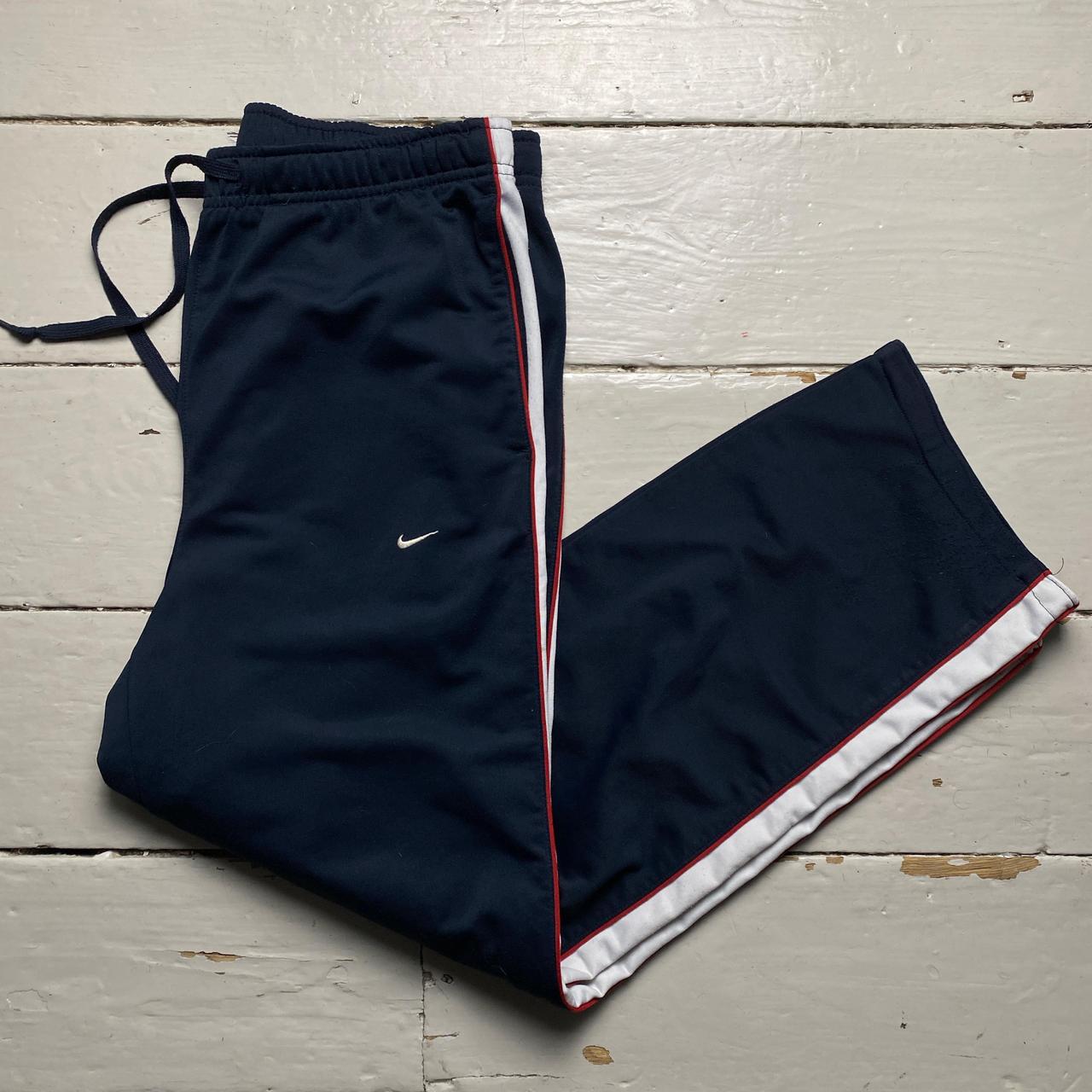 Nike Vintage y2k Small Swoosh Navy Red and White Trackpant Bottoms