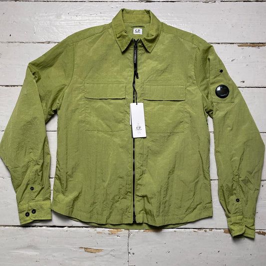CP Company Light Green Windbreaker Shacket Shirt Jacket
