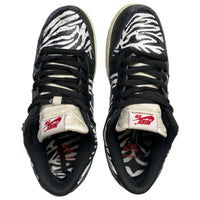 Nike Dunk Low Quartersnacks Black and White Zebra Print (UK 8.5)