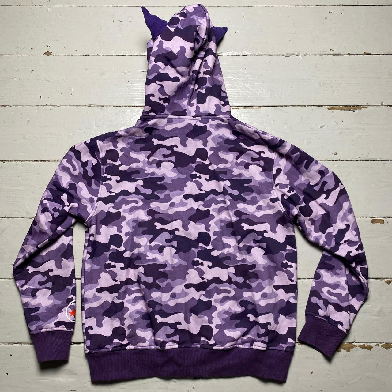 Kanto Starter Gengar Purple and Black Pokemon Full Zip Hoodie