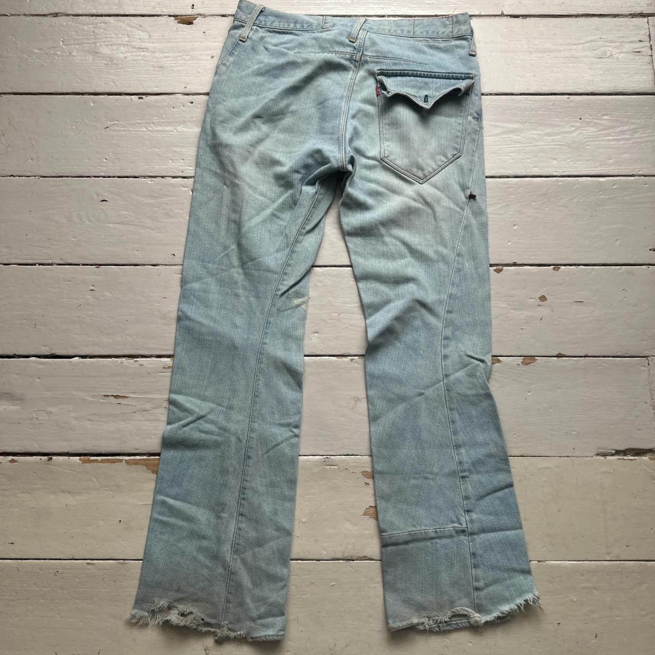 Levis Red Distressed Light Blue Jeans