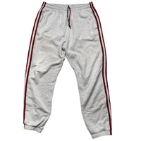 Adidas Grey and Burgundy Baggy Joggers (M)
