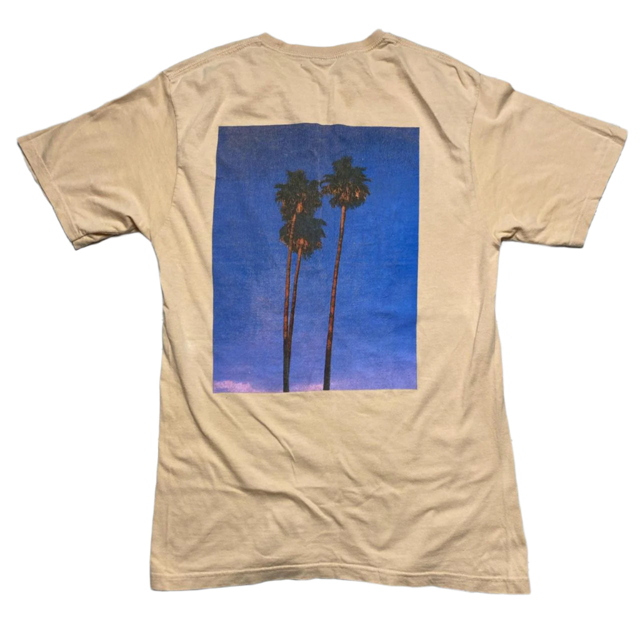 Stussy Palm Trees T Shirt Peach and Black (M)