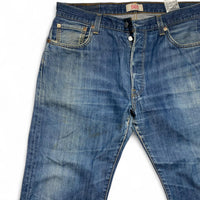 Levi's 501 Vintage Blue Stonewash Baggy Jeans (36W)