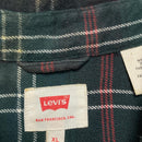 Levis Plaid Shirt Green Red and White (XL)
