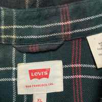 Levis Plaid Shirt Green Red and White (XL)