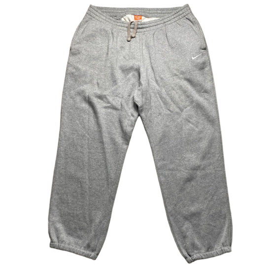 Nike Athletic Department Grey and White Swoosh Baggy Joggers (2XL)