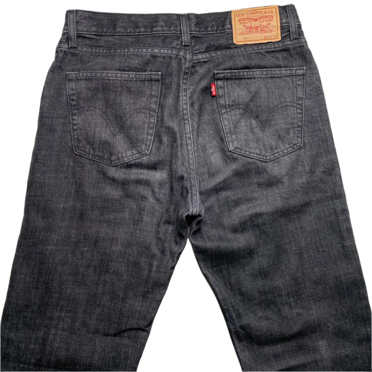 Levis 751 Dark Grey Baggy Jeans (32W)