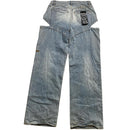 Ksubi Embroidered Flame Denim Thigh Slit Baggy Jeans (29W)