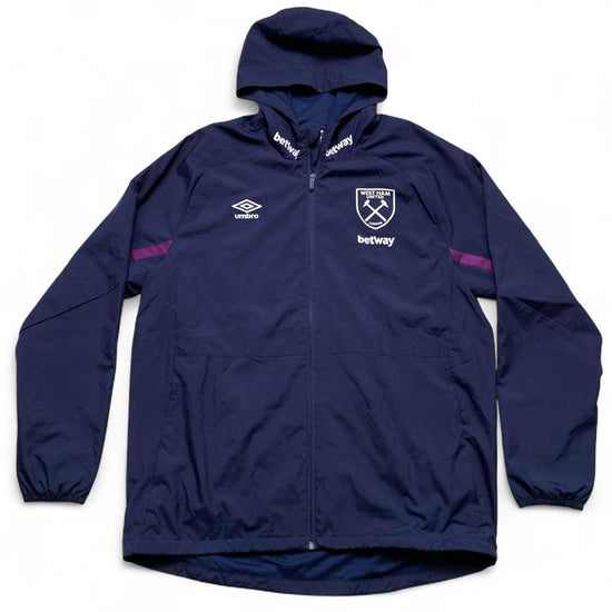 Umbro West Ham Navy and White Windbreaker Jacket (XL)